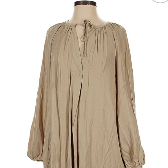 H & M Long sleeve, floaty, shirtdress with tie neck. Long. all season. - Picture 7 of 8